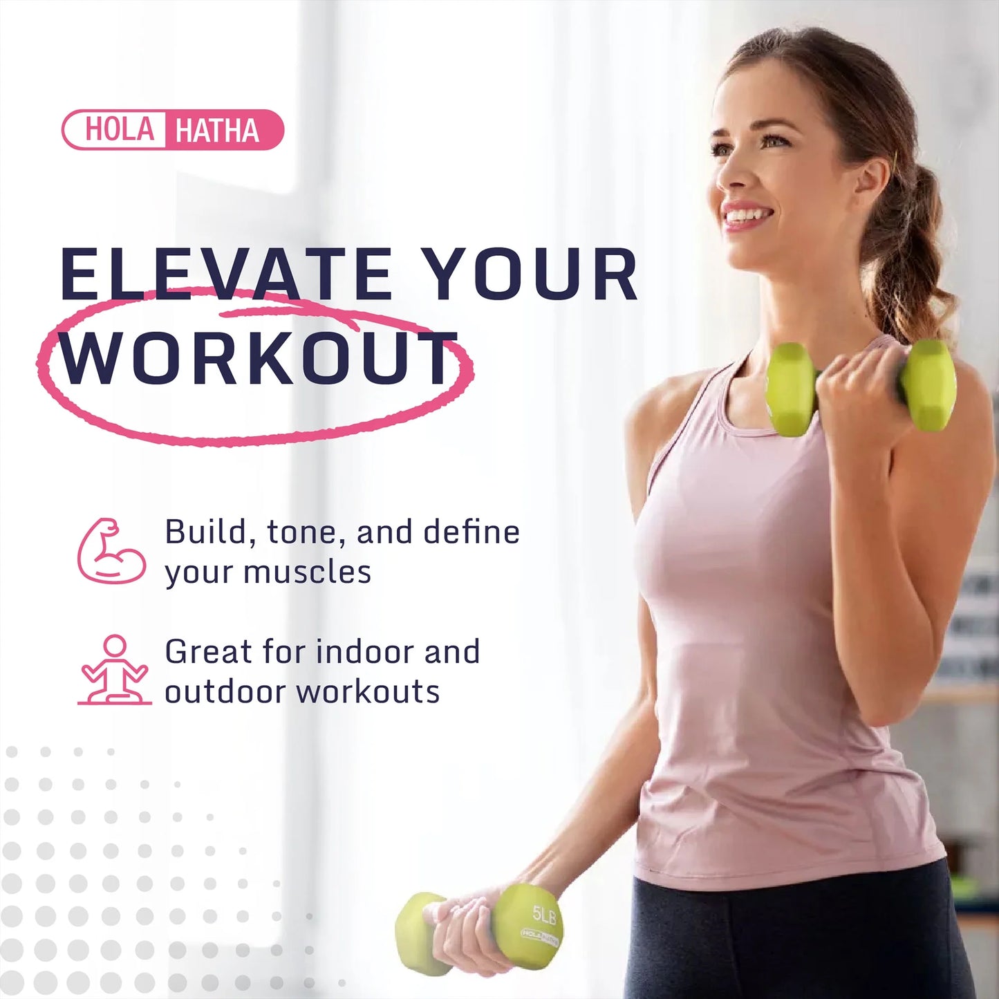 2, 3, and 5 Pound Neoprene Dumbbell Free Weight Set with Rack